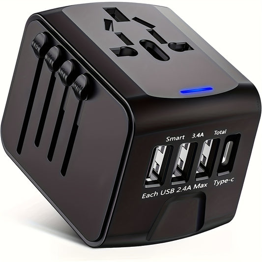 LUXEMAXI™ 3-PORT UNIVERSAL TRAVEL ADAPTER – CHARGE ANYWHERE, ANYTIME