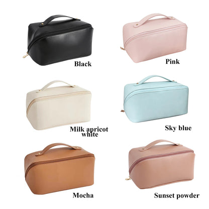 LUXEMAXI™ Large-Capacity PU Leather Makeup Bag – Your Travel Beauty Companion